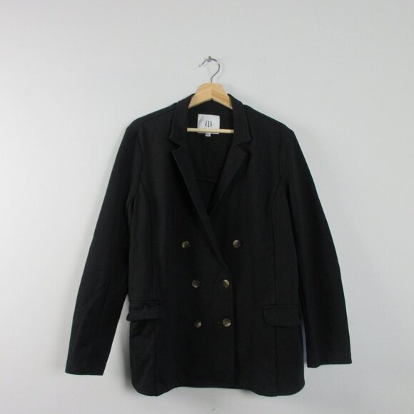 Betabrand Women's Double Breasted Blazer XXL Black Rayon Career Business 928 - Picture 1 of 10